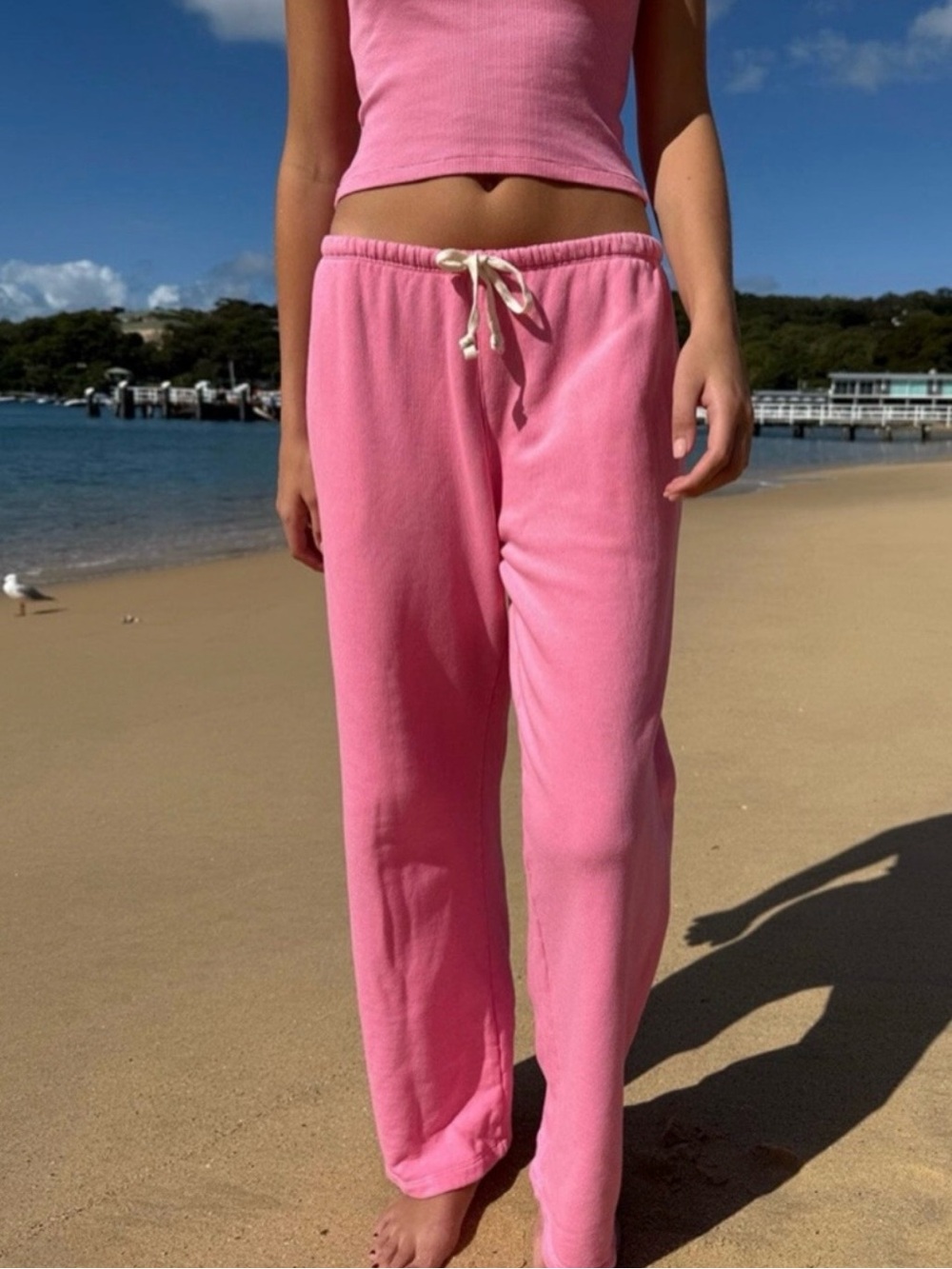 NWT | Brandy Melville Autumn Tie Sweatpants | Bubblegum Pink | OS